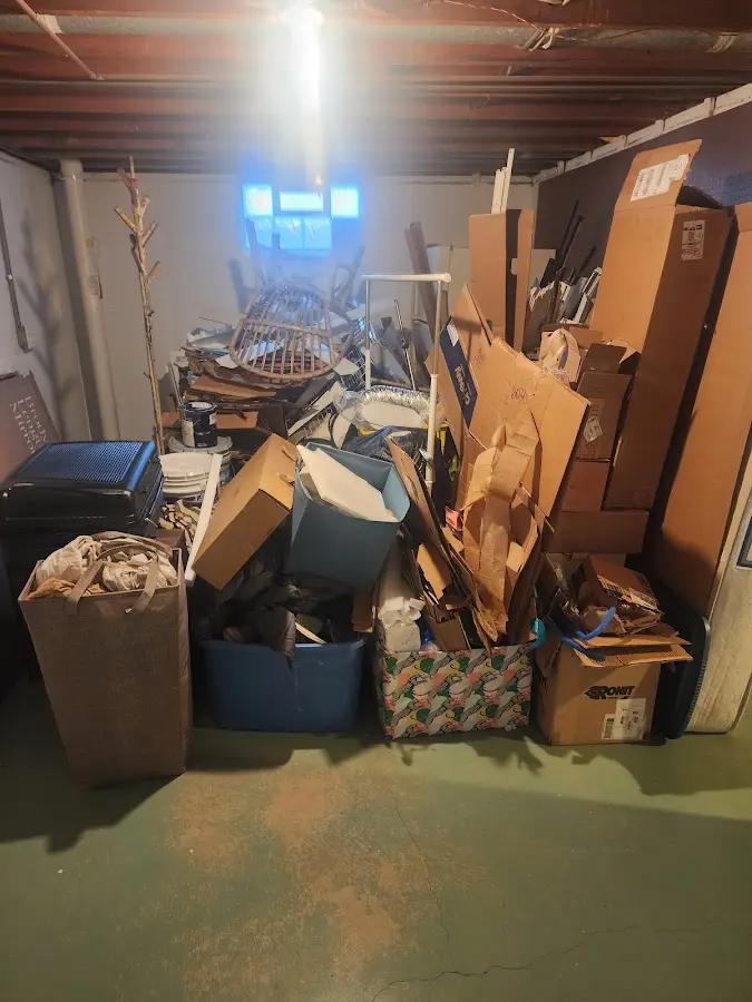 Roll-off dumpster container at job site for 20 Yard Dumpster Rental in Aurora